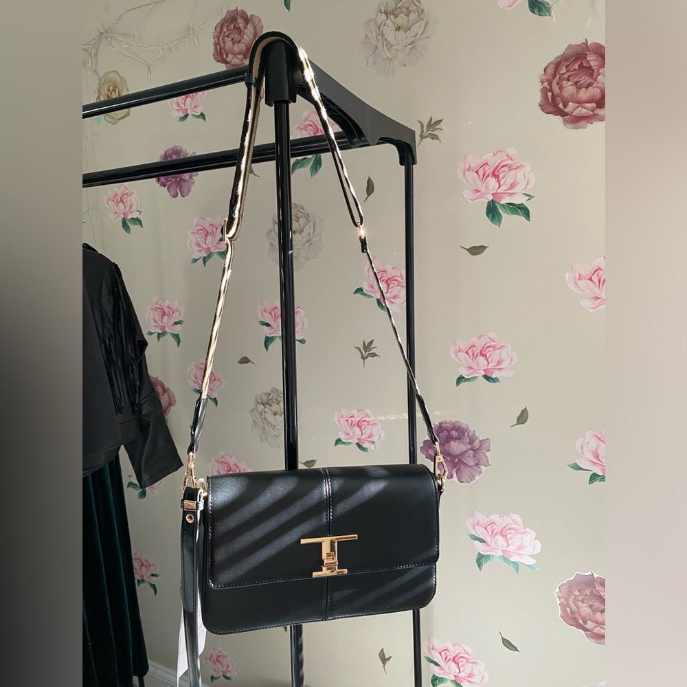 Trina Turk flap leather handbag